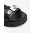 E410707D nero giardini sandalo zeppa donna