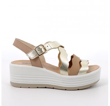 7667100 igi&co sandalo zeppa donna